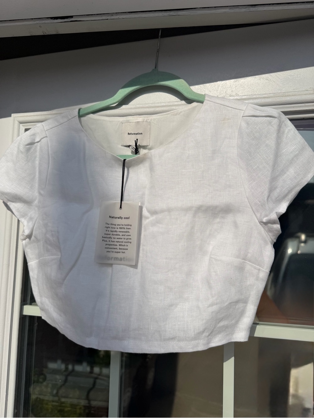 Reformation White Linen Belted Skirt Set - Picture 2 of 7